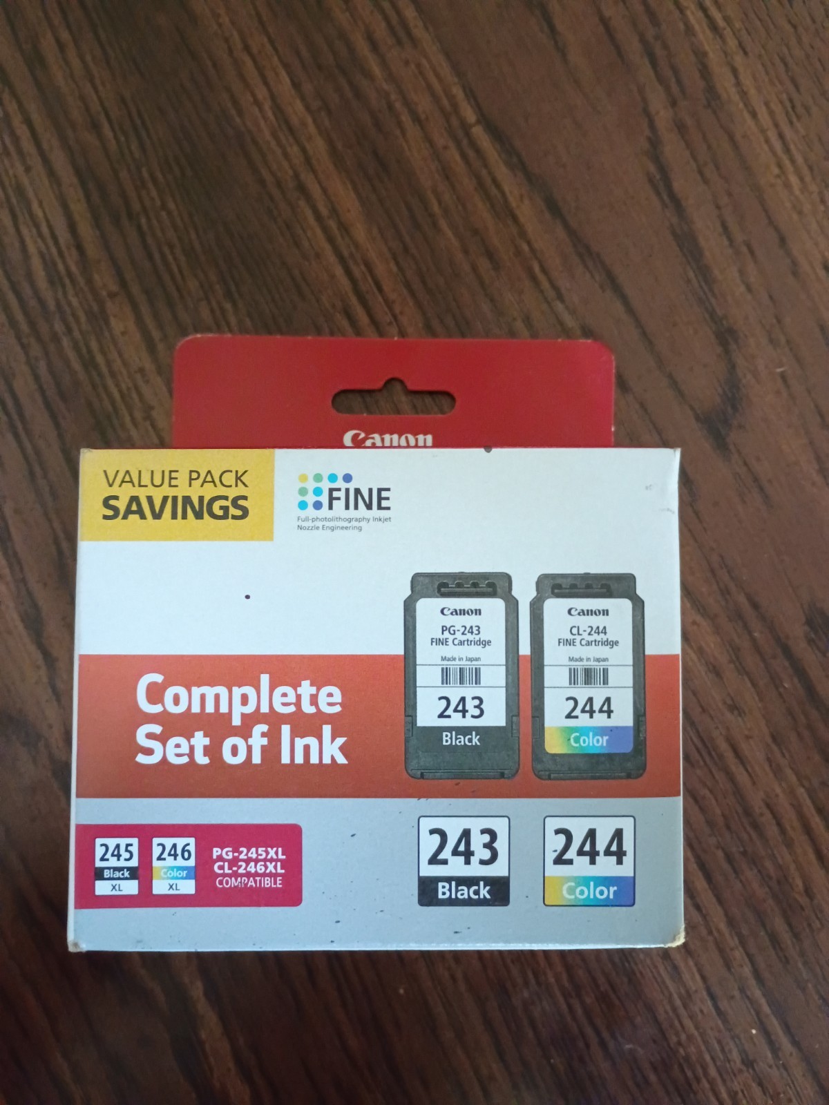 Canon PG-243 + CL-244 (1287C006[AA]) Black/Color Ink Cartridges (Box DMG/New)