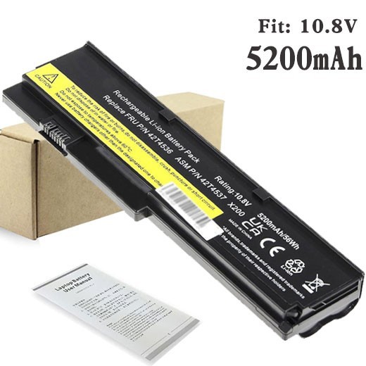 43R9254 ASM 42T4537 42t4541 Battery For Lenovo ThinkPad X200 X200S X201 5200mAh