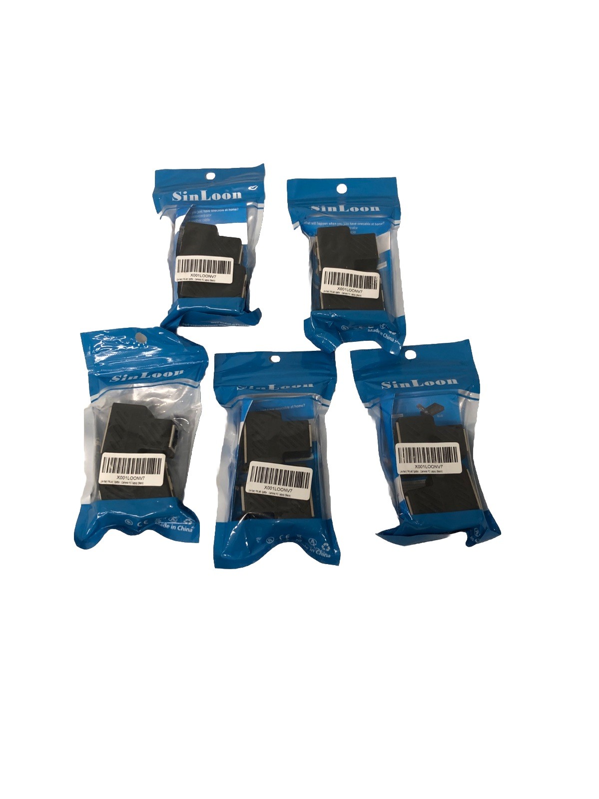 Lot of 5 Sinloon RJ45 Ethernet Network Splitter Adapters