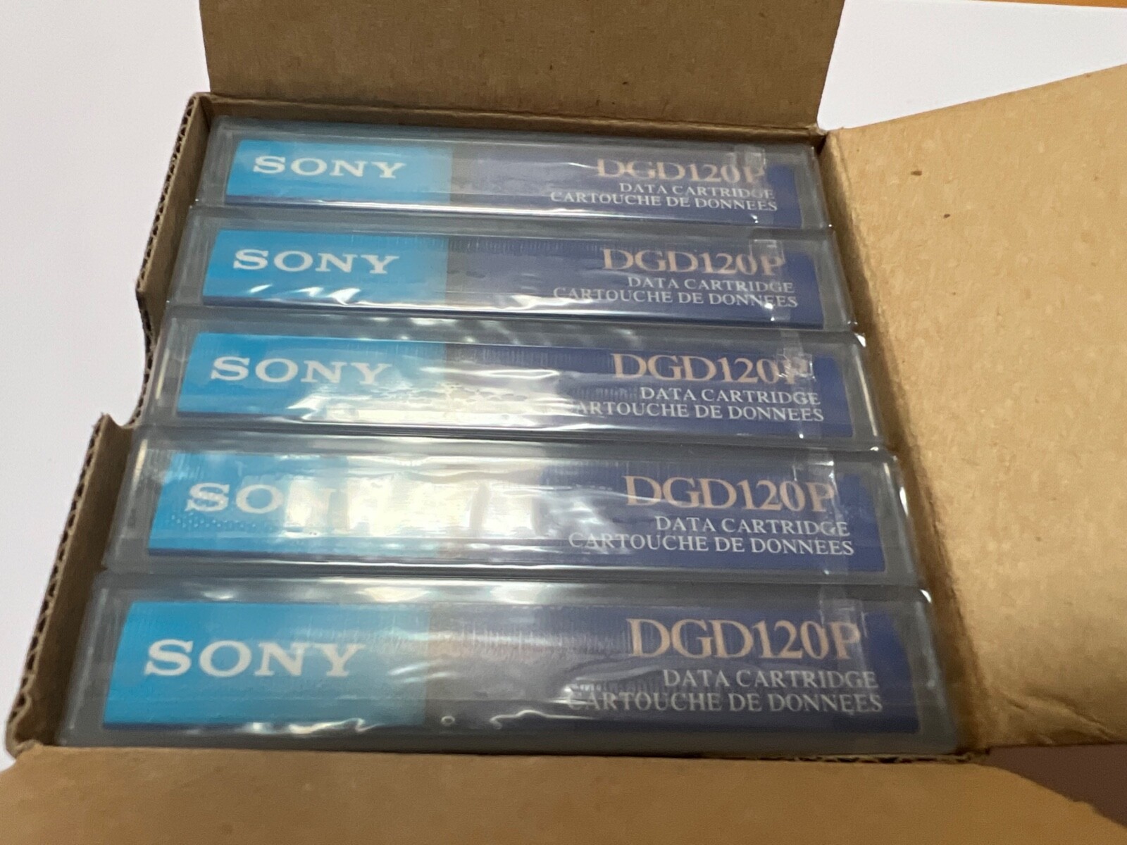 SONY DGD120P DATA Cartridge Tape x 5, BRAND NEW SEALED