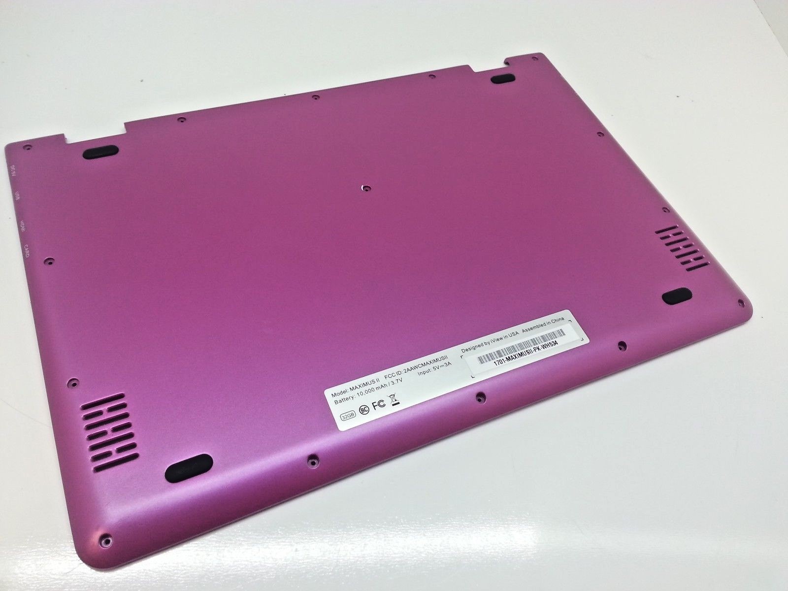 Genuine iView Maximus 2 II Pink Laptop Bottom Case + 4 Original Rubber Feet / 83