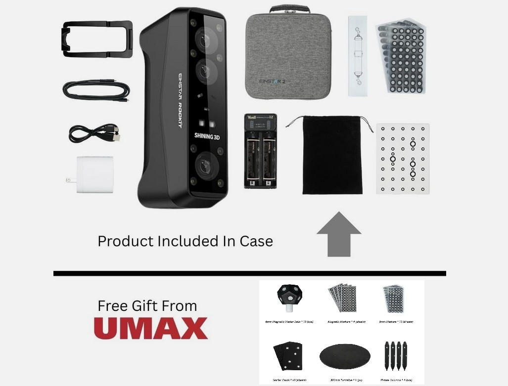 Shining3D Einstar Rockit Wireless Handheld Laser 3D Scanner+ Accessories Pro Kit