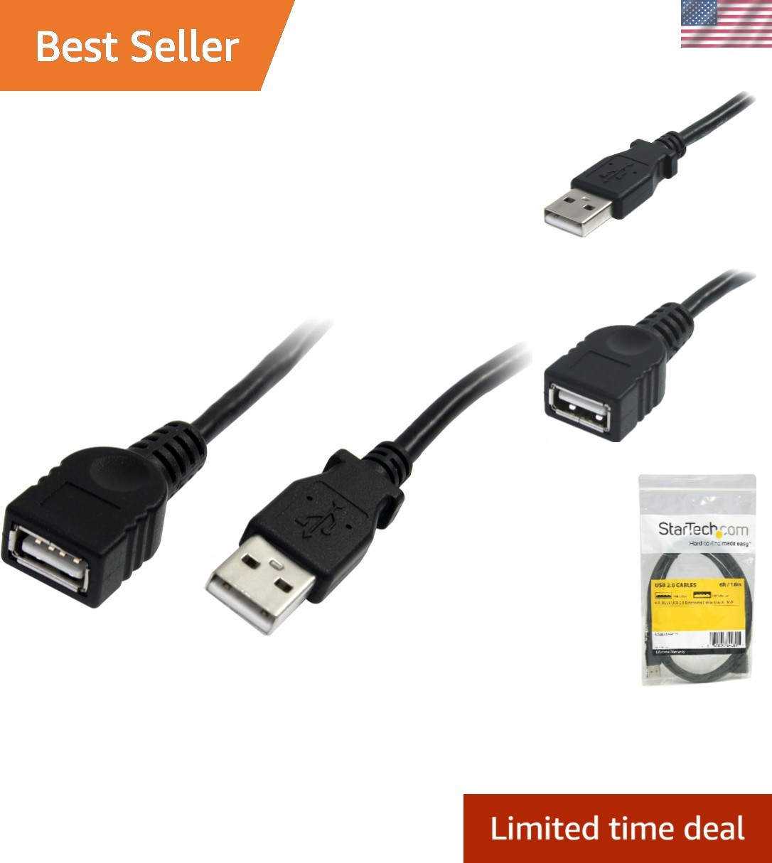 Enhance Your Setup with 6ft USB A Male to Female Extension Cable - 480 Mbps