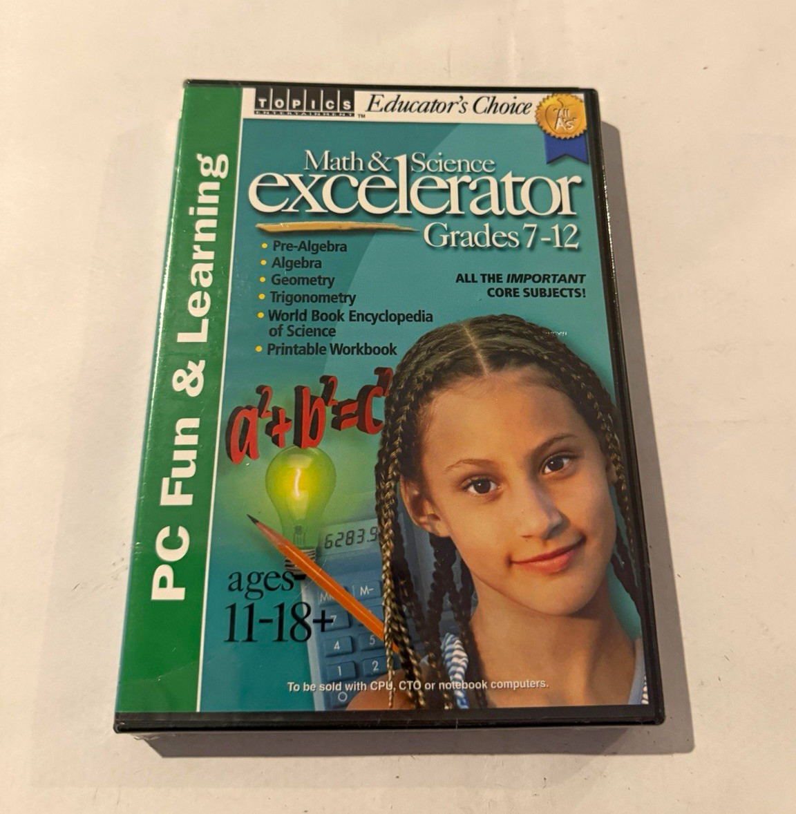 TOPICS Entertainment Math & Science Excelerator Grades 7-12 PC CD-ROM
