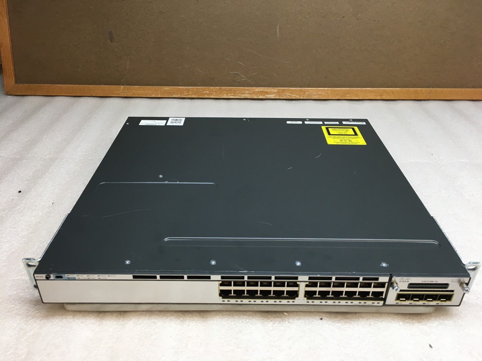 Cisco WS-C3750X-24T-L 24-Port Gigabit Switch w/ 2x C3KX-PWR-350WAC & C3KX-NM-1G