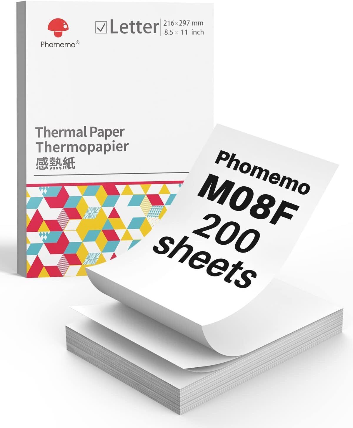 200PCS Thermal Paper A4 Foldable for Portable Printer For Phomemo M08F MT800