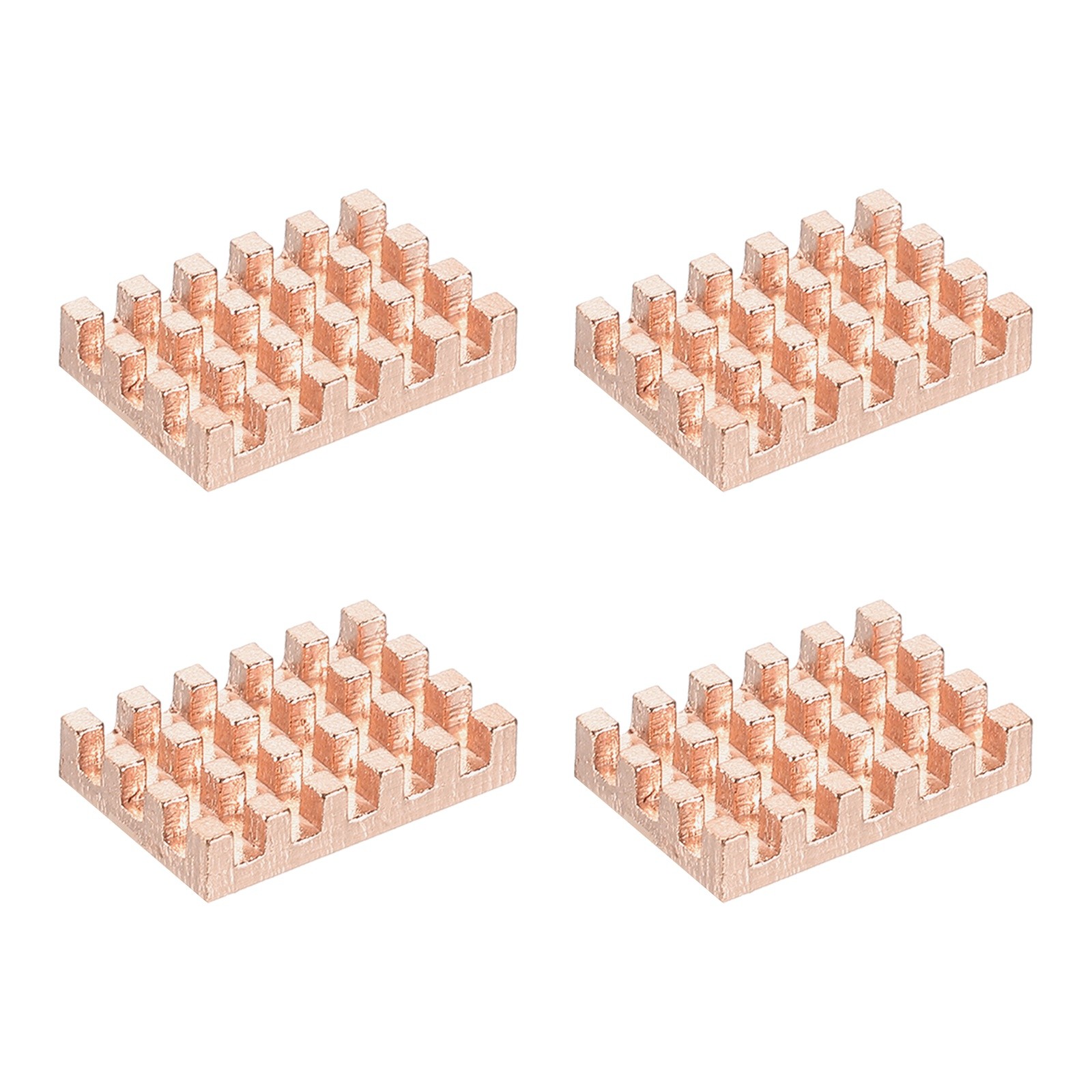 4 Pcs Copper Heatsink 10x15x3mm, Heat Sink Cooler Radiator for