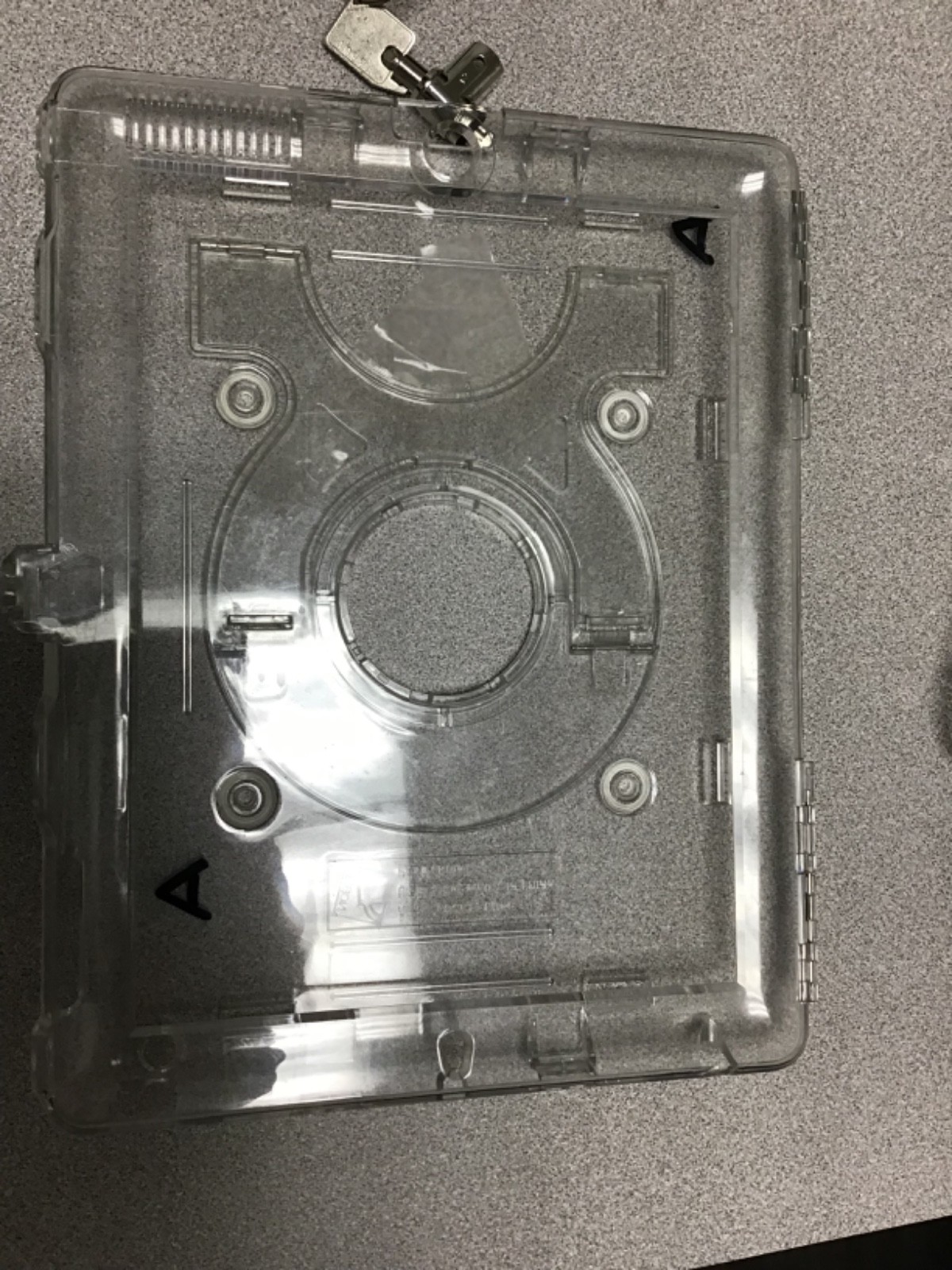 Security lock and cover clear Anti-Theft Display Case for Apple iPad 2/3/4