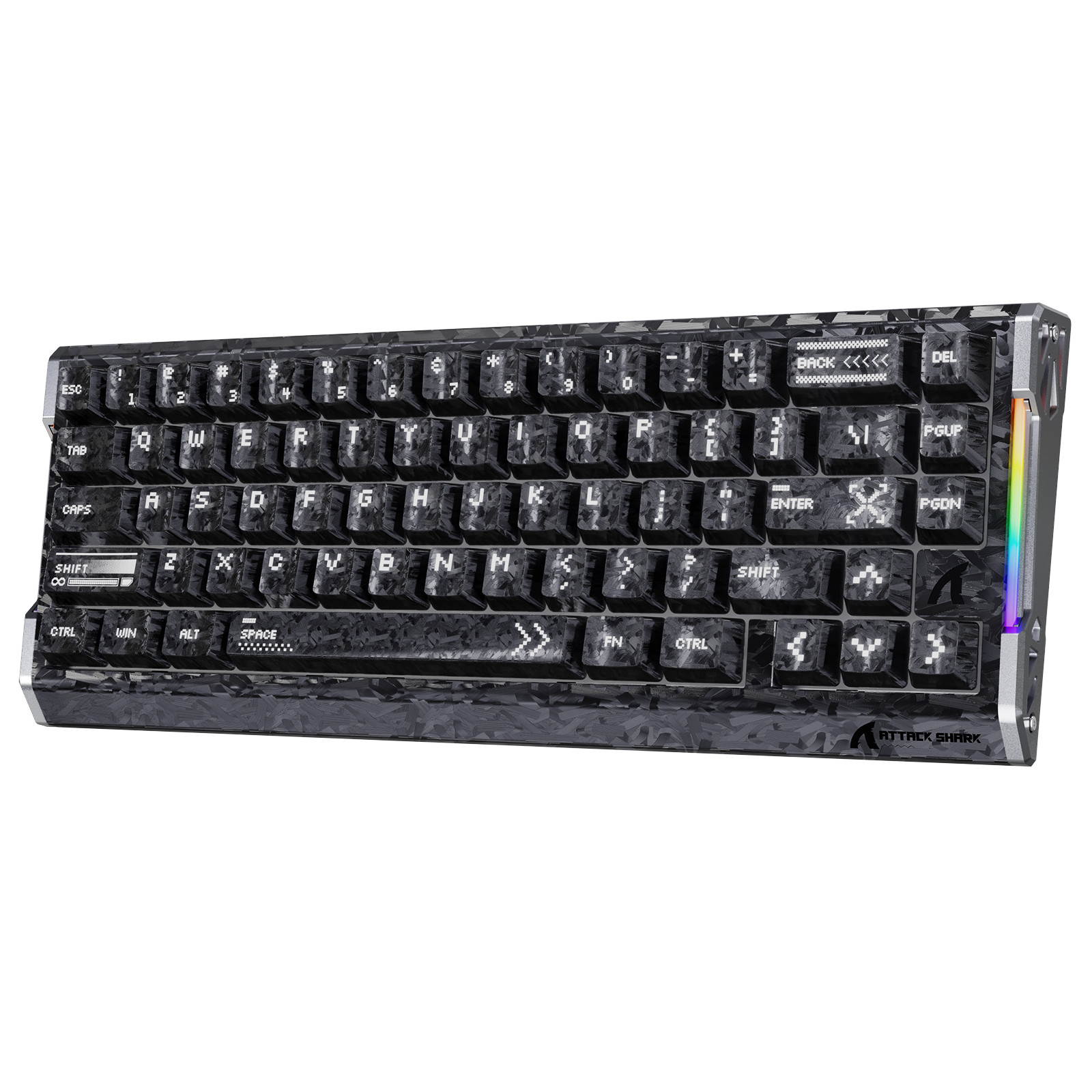 ATTACK SHARK R68 HE Carbon Fiber Rapid Trigger Keyboard Magnetic Switch