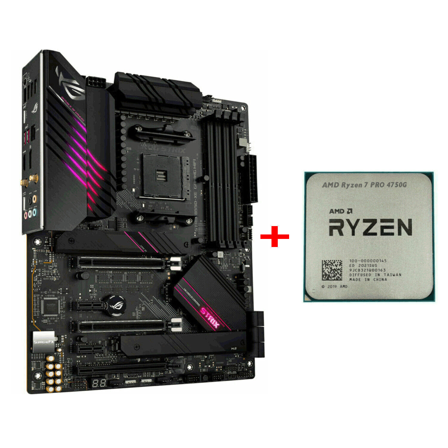 AMD Ryzen 7 Pro 4750G 3.6GHz CPU + ASUS ROG STRIX B550-XE GAMING WIFI Mainboard