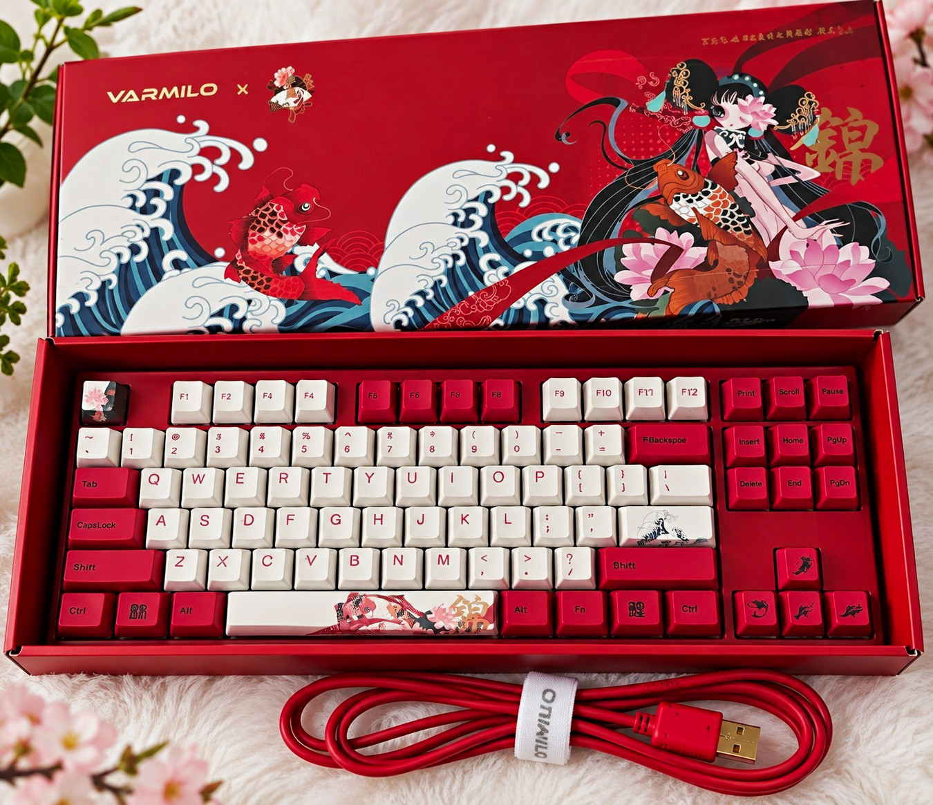 Varmilo Mechanical Keyboard Wired USB Red/White QWERTY English