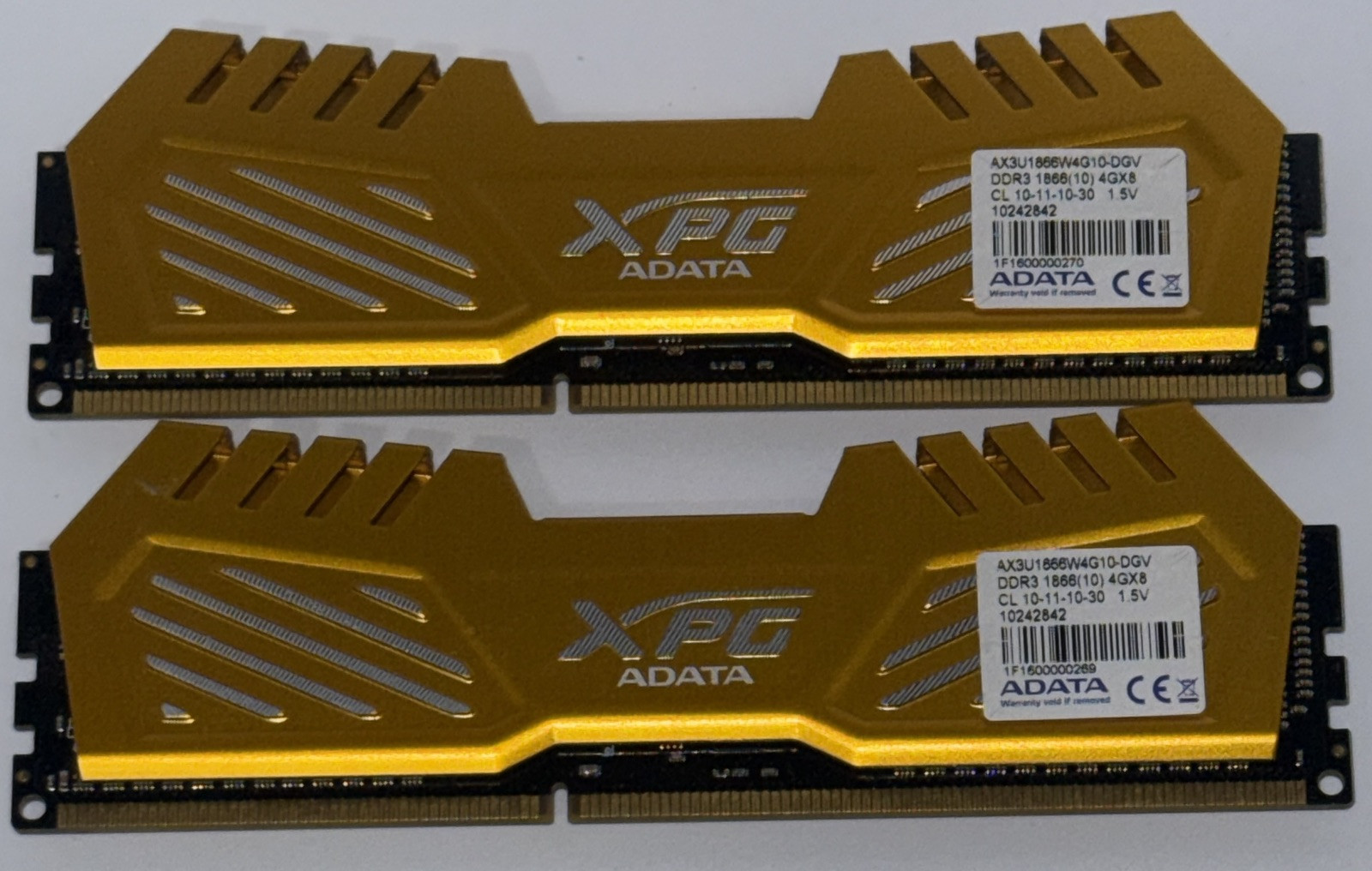 ADATA XPG 8GB (2x4GB) RAM PC3-14900 DDR3-1866  Desktop SDRAM AX3U1866W4G10-DGV