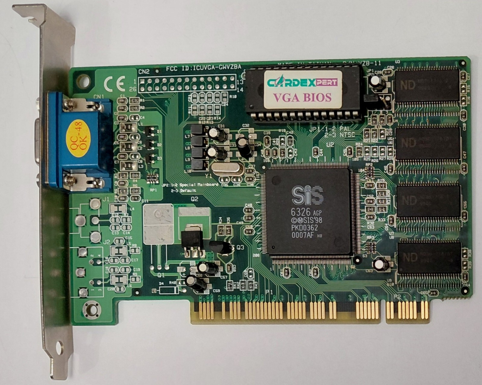 Gainward Cardexpert 6326 PCI Graphics Card (SiS 6326, 8MB, Retro, 2000)