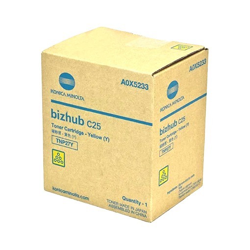 Konica Minolta TNP27Y (A0X5233) Yellow Toner Cartridge Genuine, NEW LOWER PRICE