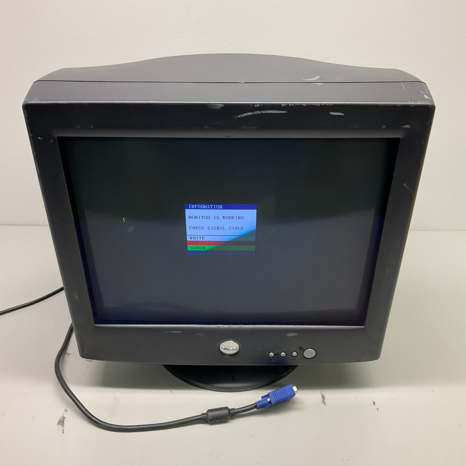 Dell M992 19" Flat CRT Monitor Vintage Retro Gaming 1600x1200 Tested Working