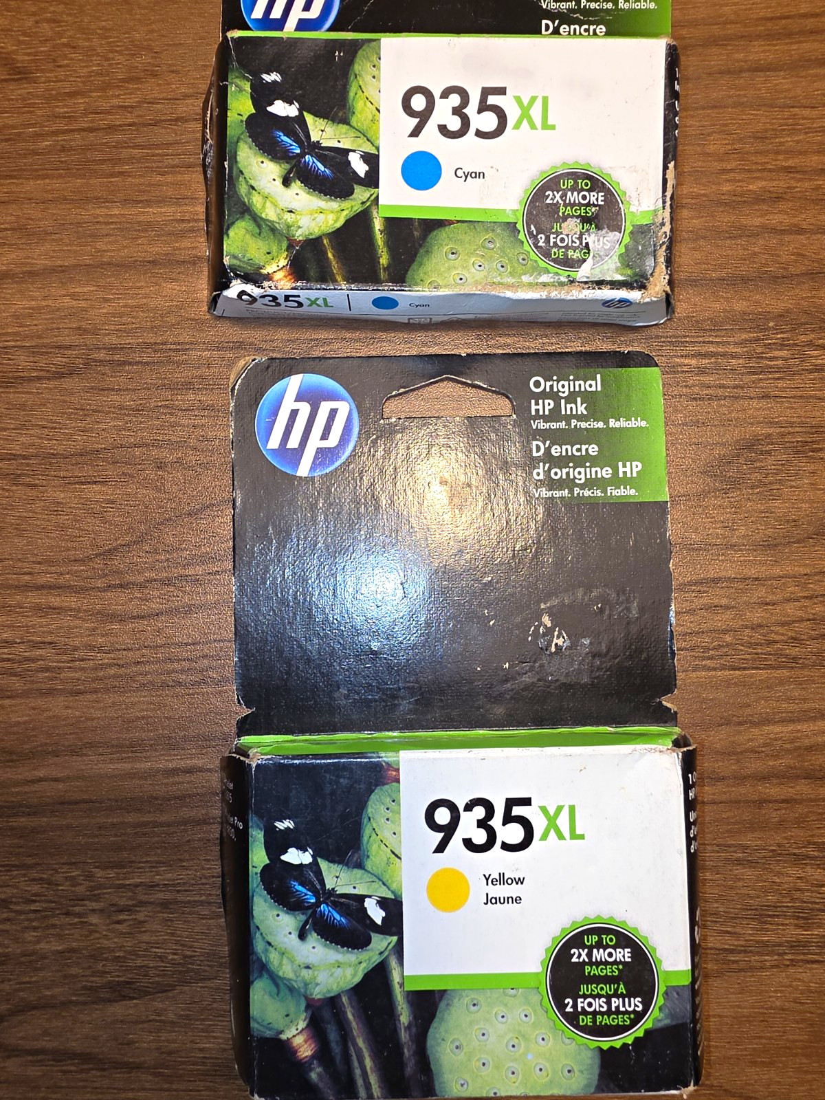 HP 935XL Genuine Ink Cartridges Cyan/Yellow  Box Still Sealed Exp 3/2021