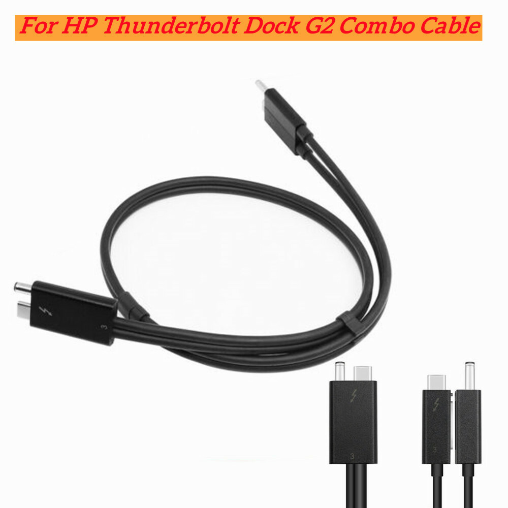Genuine HP Thunderbolt Dock G2 Combo Black Cable - 3XB96UT