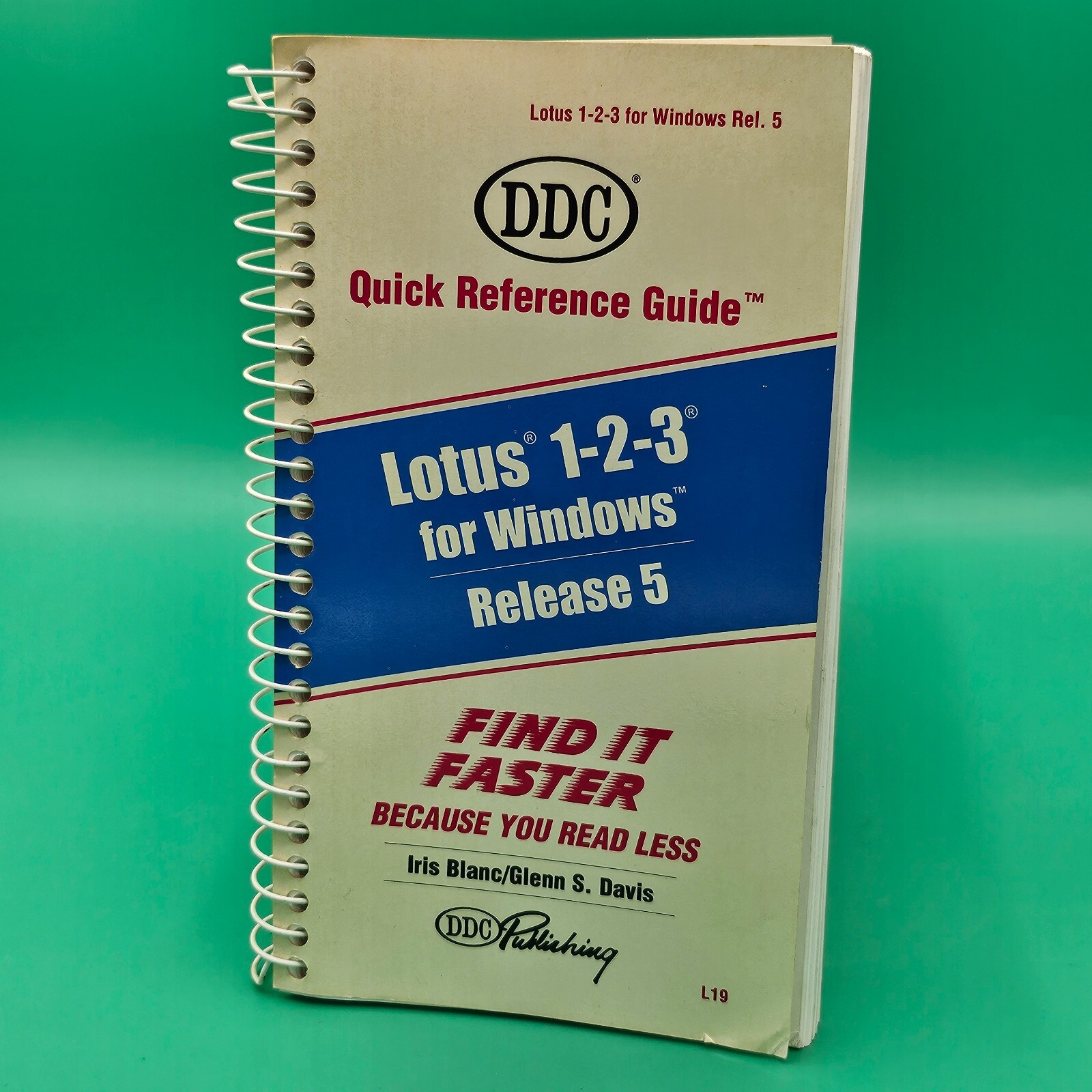 Vintage Lotus 1-2-3 For Windows Release 5 DDC Quick Reference Guide Iris Blanc