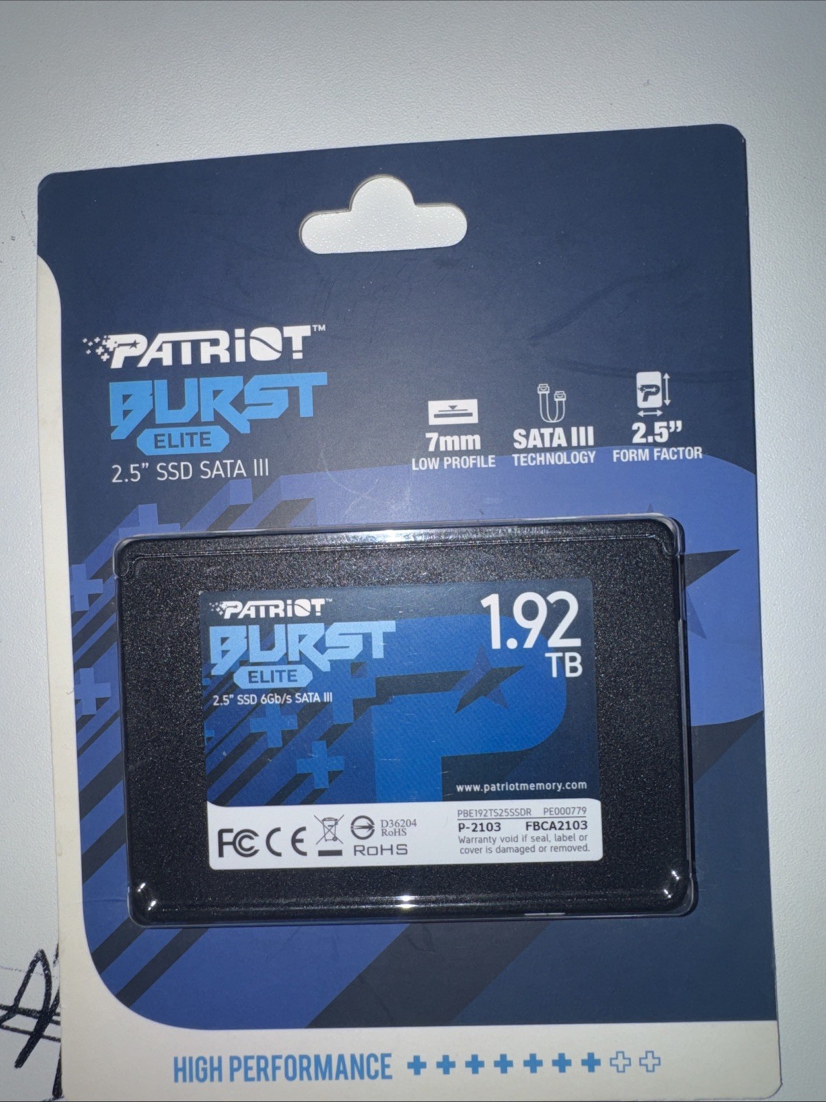 Patriot P2103 1.92 2.5 inch Internal SSD - PBE192TS255DR