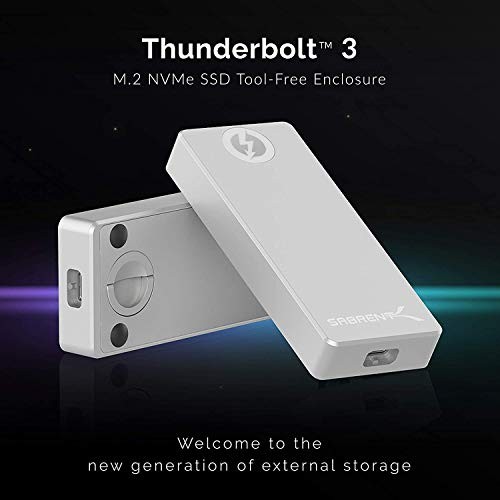 SABRENT THUNDERBOLT 3 M.2 NVME SSD ENCLOSURE, TOOL-FREE - GRAY