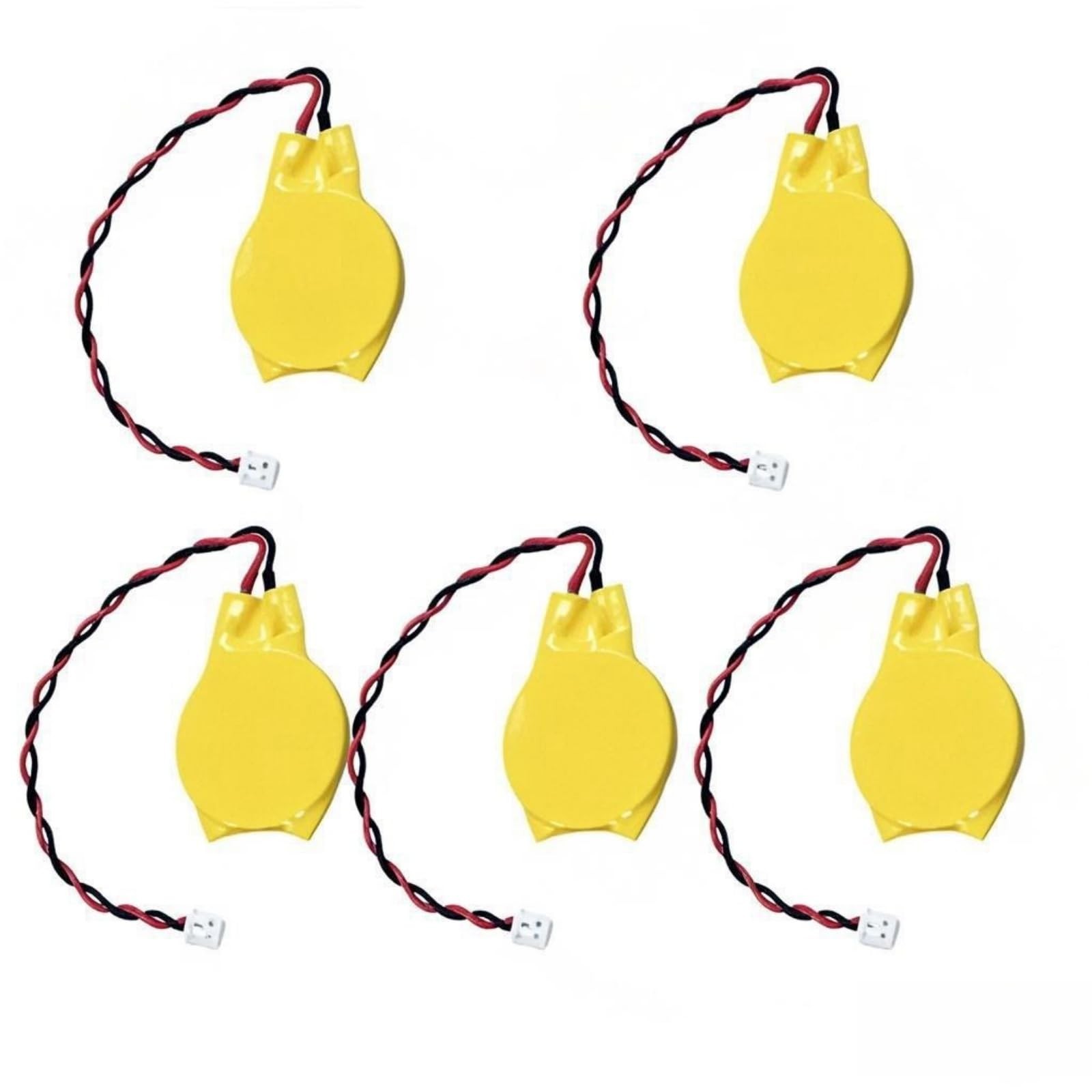 QLQXQTy CR2032 3V CMOS Battery Wire Leads MOLEX Connector 5-Pack