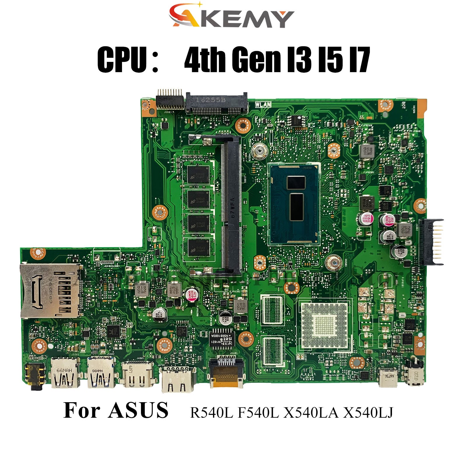 X540LA Motherboard For ASUS F540L R540L A540L D540L X540LJ Mainboard W/CPU