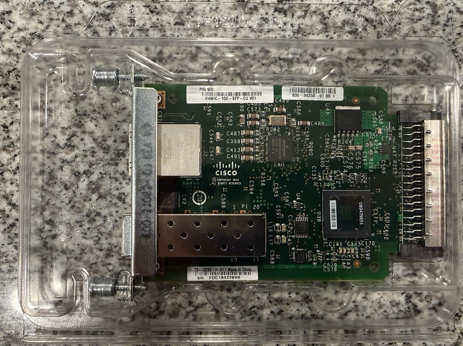 Cisco EHWIC-1GE-SFP-CU Dual Port SFP + RJ-45 Gigabit EHWIC Module