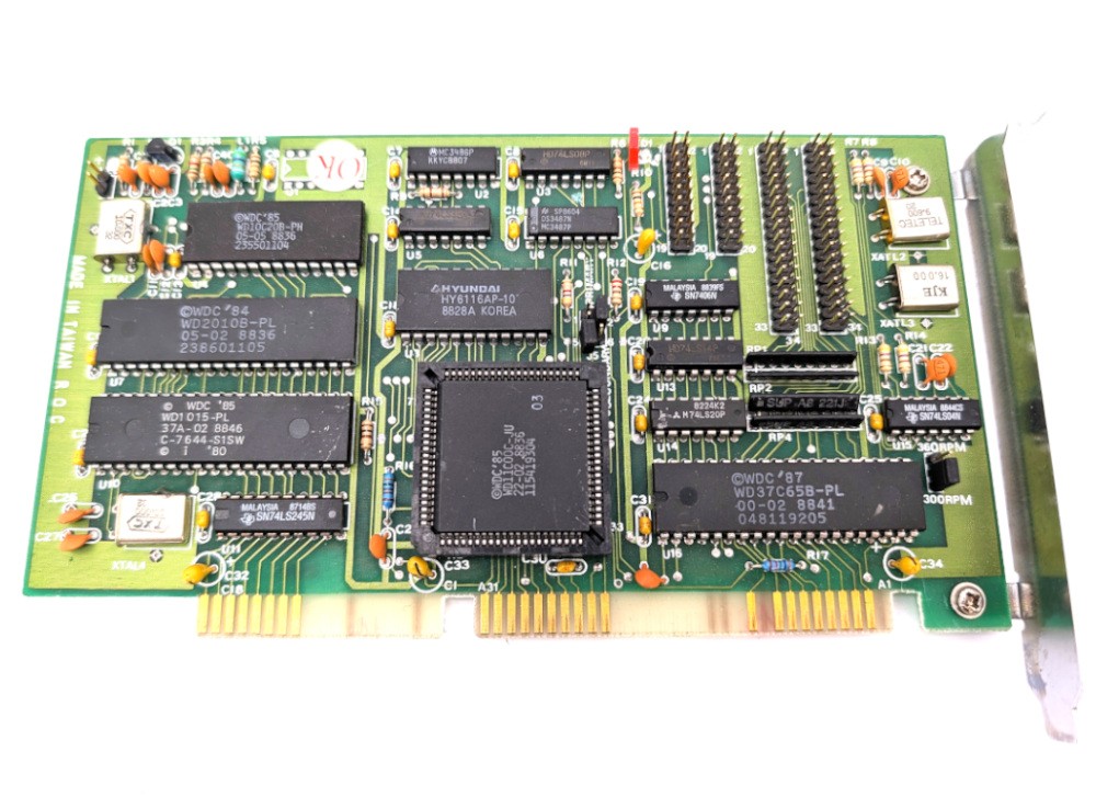 Western Digital WD11C00C-JU 16-BIT ISA HDD Controller WD37C65B-PL Card Card