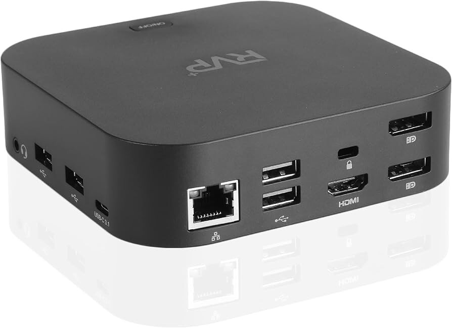 RVP+ USB- C/A Docking Station 3 Monitors, 13-in-1, Triple Display-4K