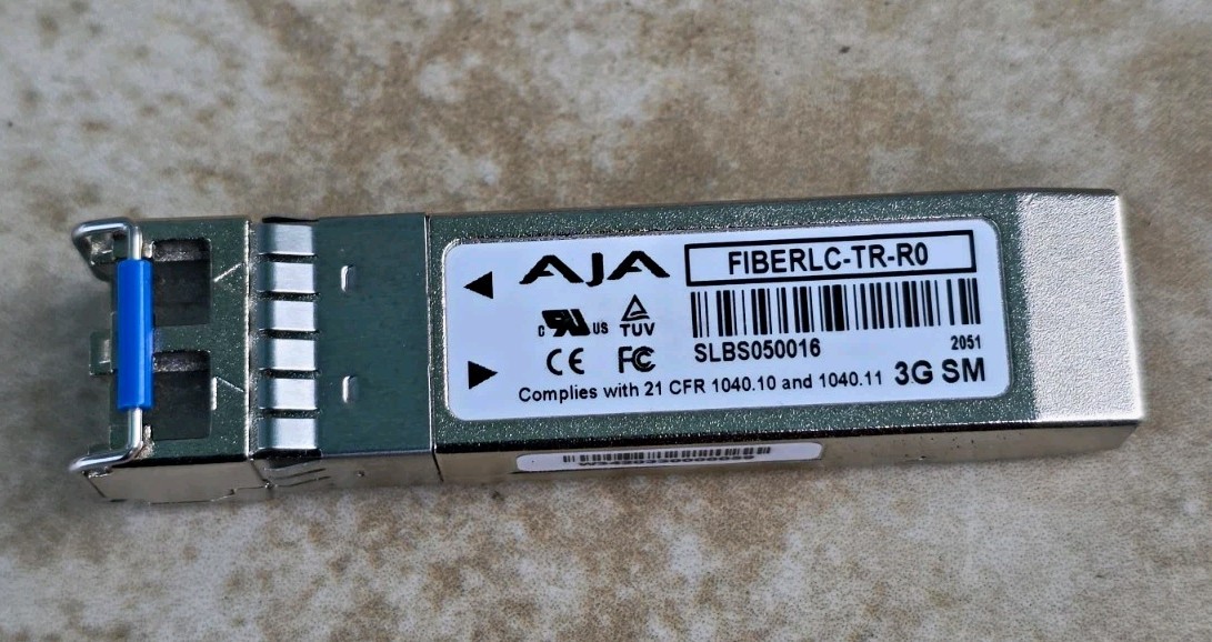 AJA FIBERLC-TR-R0 2-Channel 3G-SDI Single Mode LC Fiber Transmitter SFP