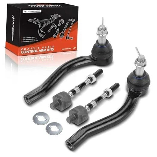 Set of 4, Front Inner & Outer Tie Rod End Kit, Compatible with Infiniti Q50