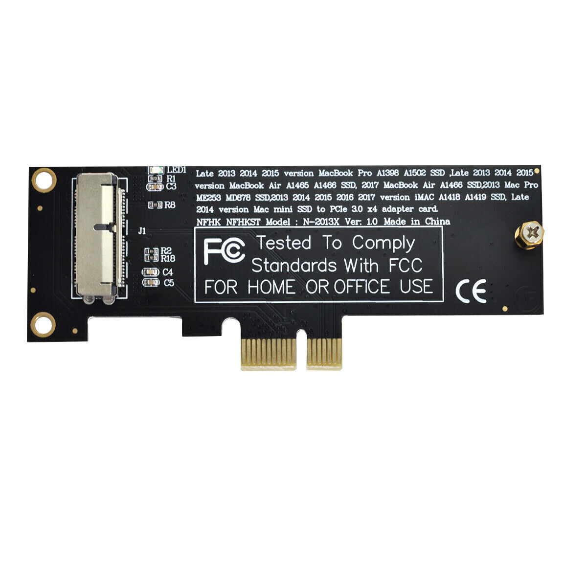 NFHK PCI Express PCI-E 1X to 12+16Pin 2013-2017 Mac Pro Air SSD Convert SATA