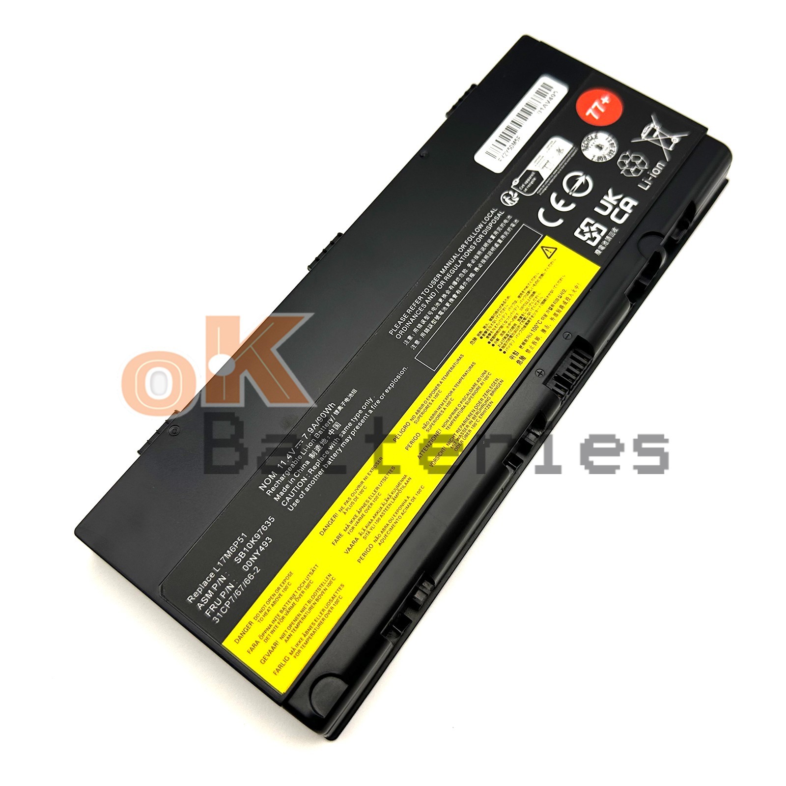 77+ Battery For Lenovo Thinkpad P50 P51 P52 01AV477 00NY493 00NY492 L17L6P51