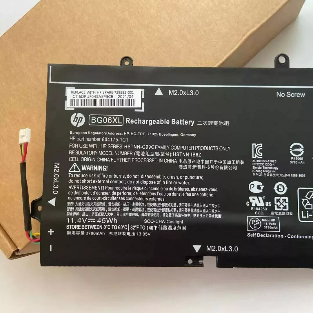 Genuine BG06XL Battery for HP EliteBook 1040 G3 804175-1C1 805096-001 805096-005