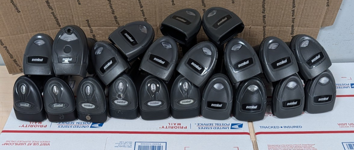 (LOT OF 21) Symbol Barcode Scanner DS4308/LI4278 & LS2208 NO CABLE (UNTESTED)