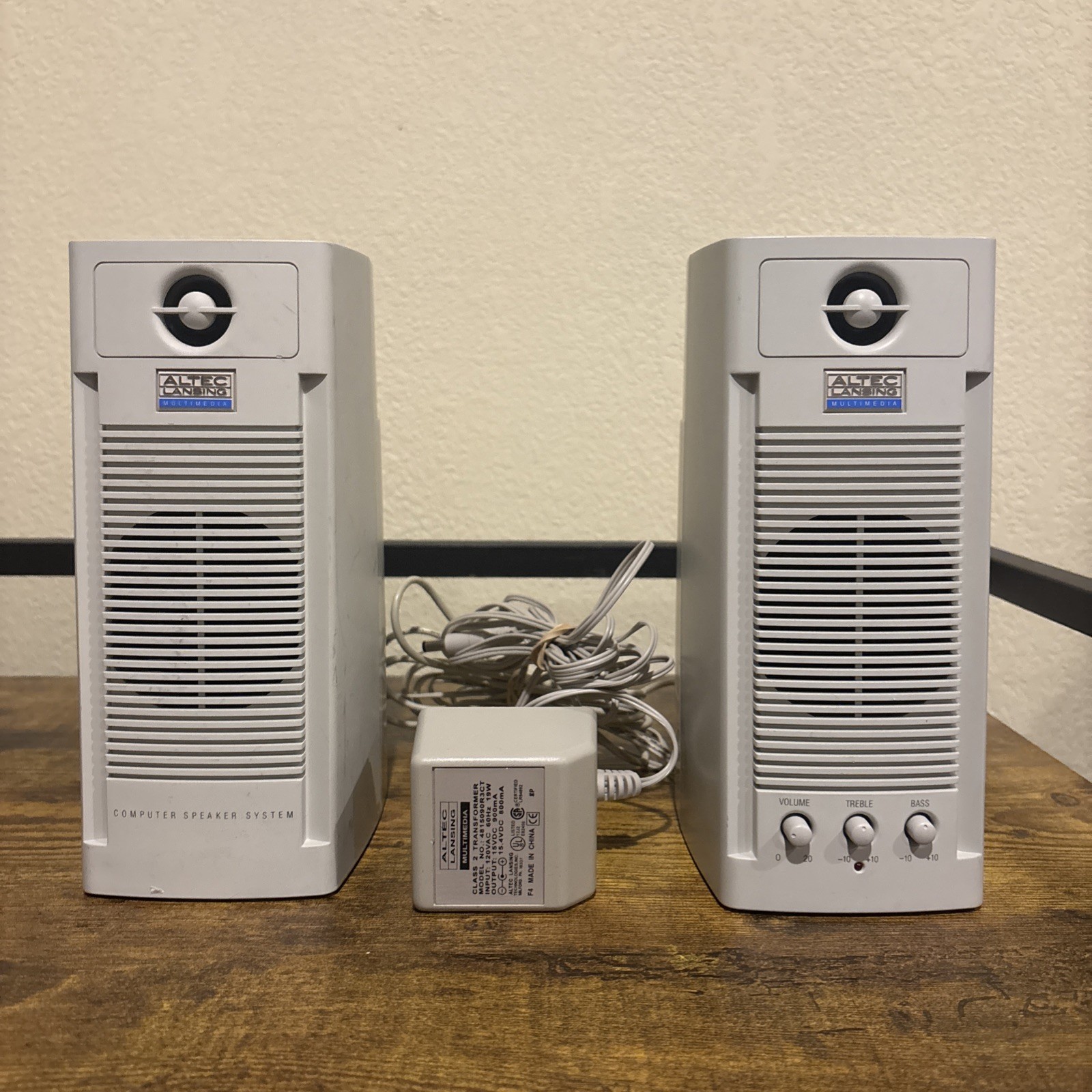 Vintage Altec Lansing ACS40 Computer Speakers 2.0 Retro PC Multimedia