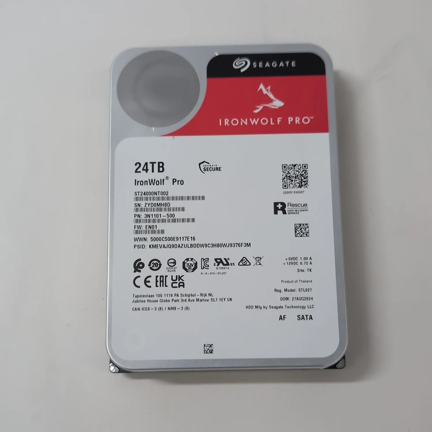 Seagate 3.5" Ironwolf Pro 24TB SATA III 6Gbps HDD ST24000NT002