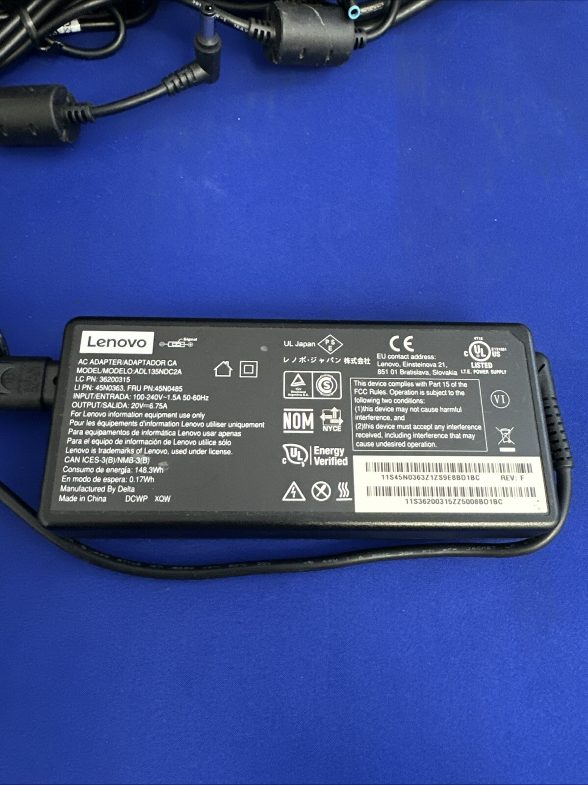 Lot of 6x Genuine 120W Mixed Model AC Power Adapters