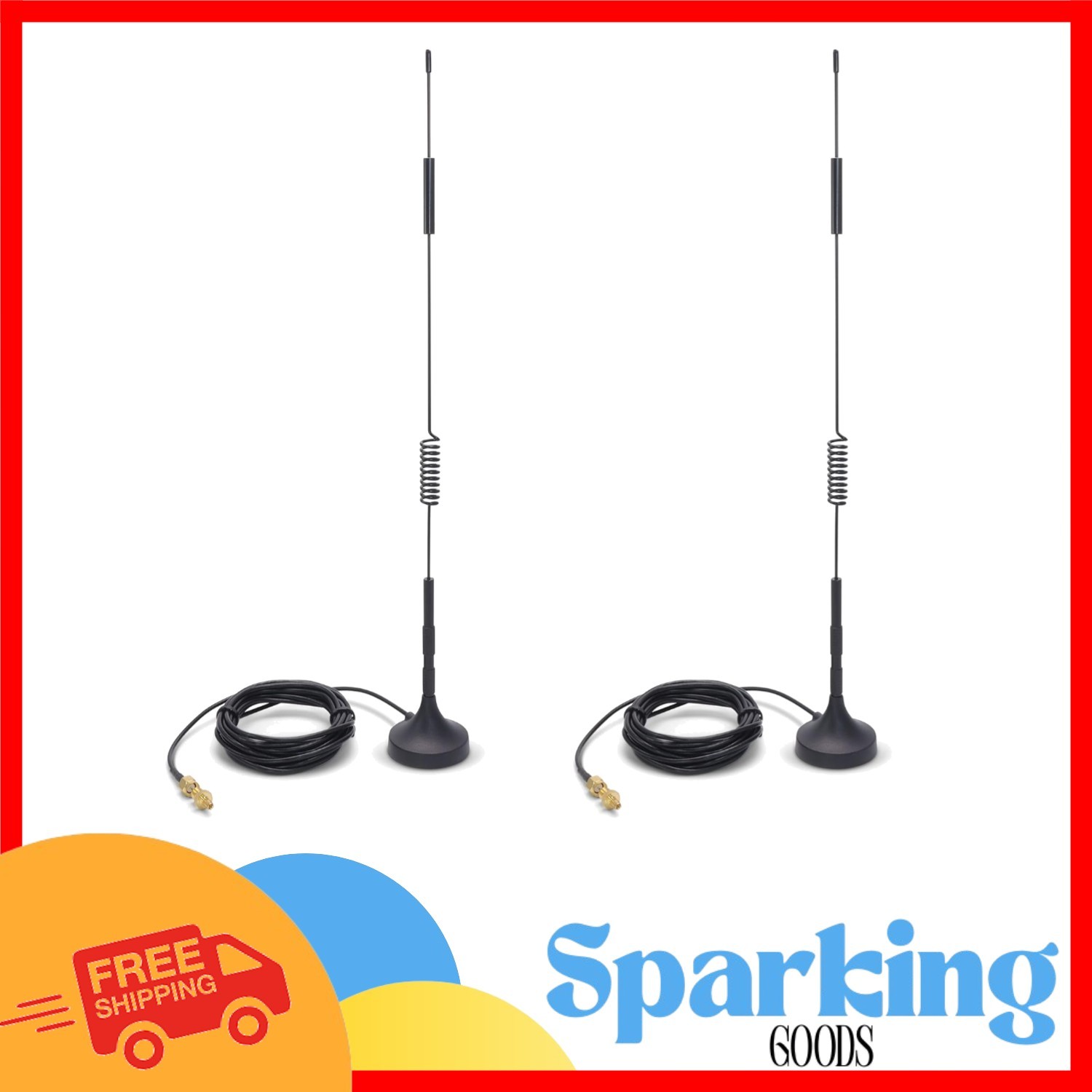 Enhanced Signal 4G/5G Magnetic Antenna - SMA & TS9 Compatible for Major Carriers