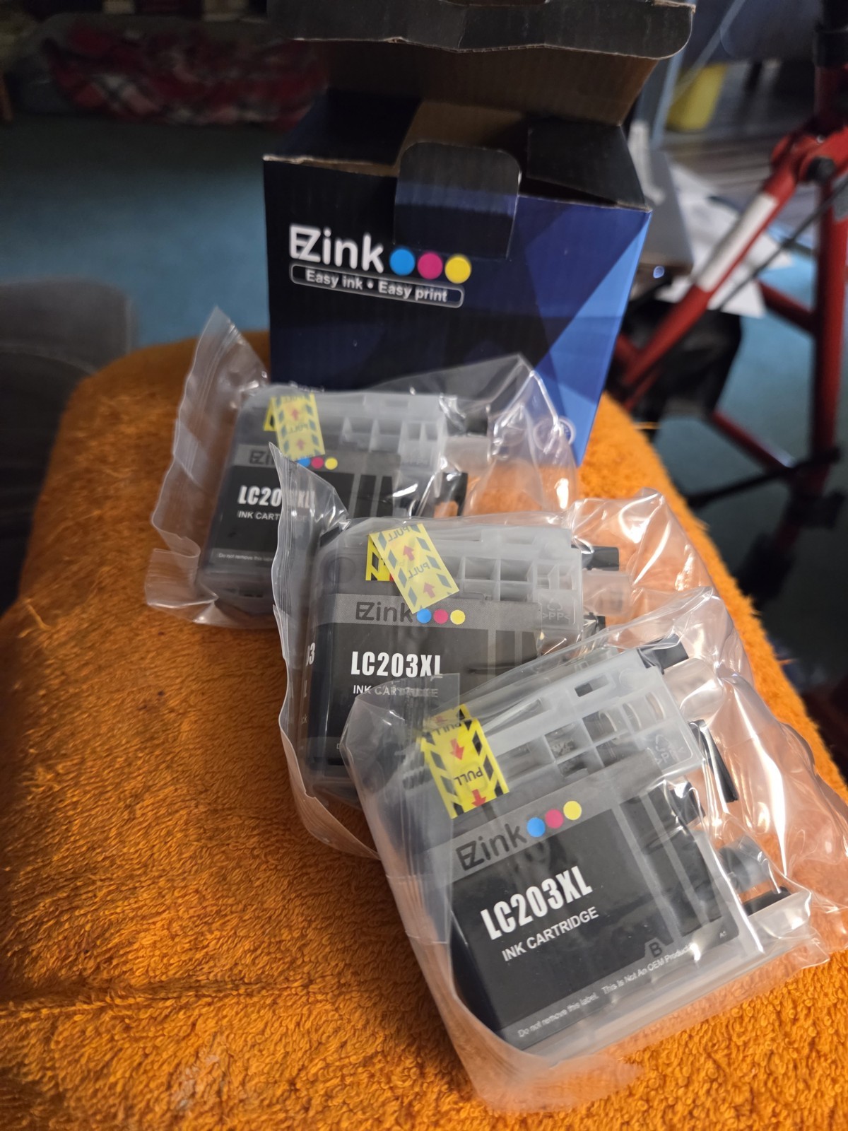 EZINK CARTRIDGES LC 203XL BLACK LOT OF 6 FACTORY SEALED