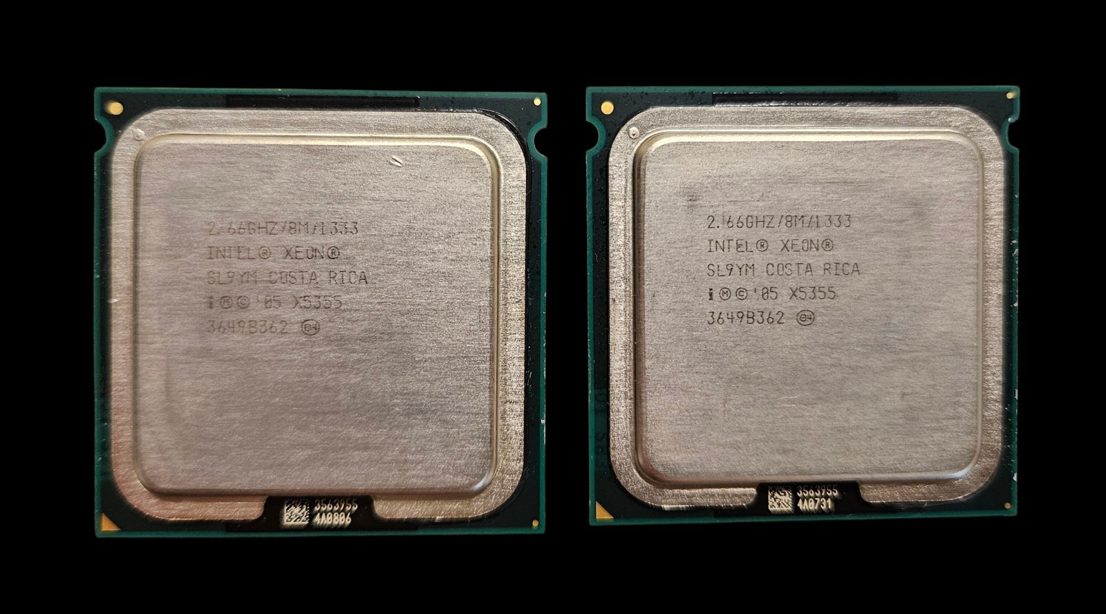 LOT OF 2 - Intel SL9YM XEON X5355 @ 2.66GHz 8MB LGA771 Quad-Core Server CPU