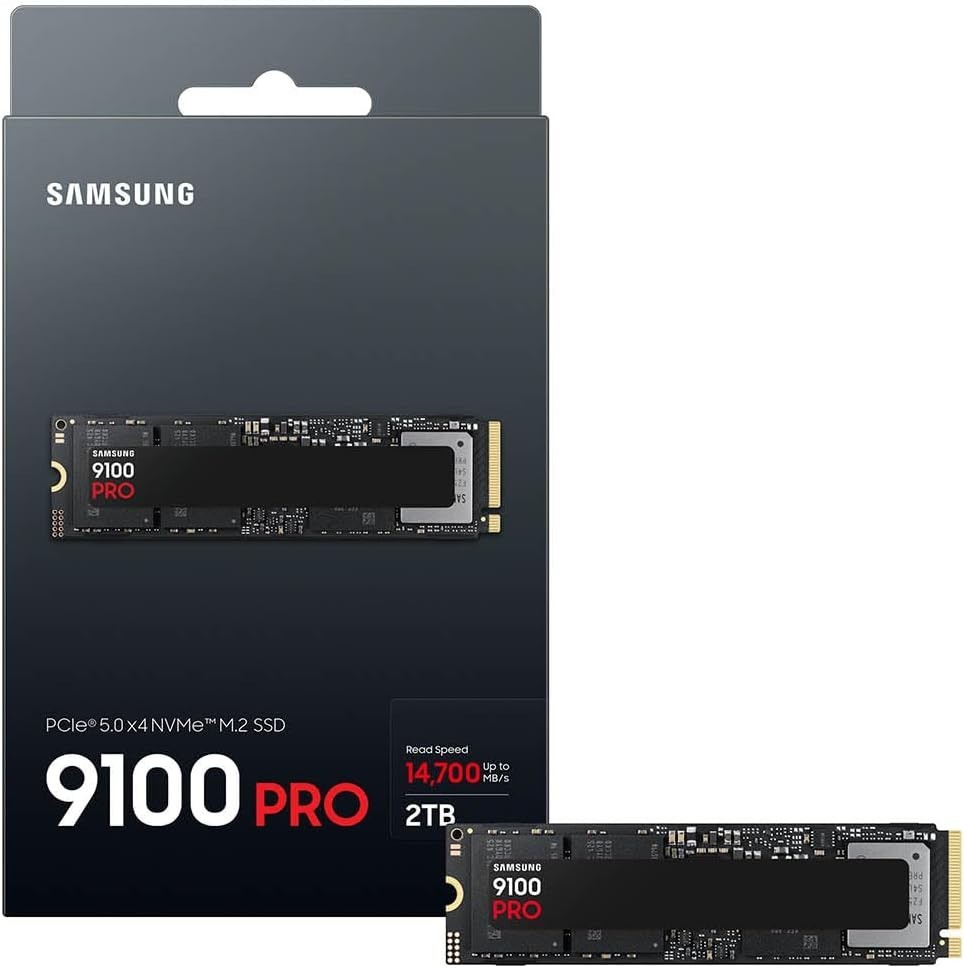 Samsung SSD 9100 PRO 2TB PCIe NVMe SSD 5.0x4 M.2 2280 Read Up to 14,700MB/s NEW