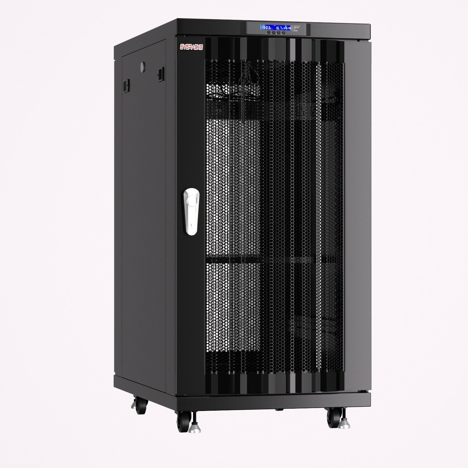 27U Server Rack Cabinet Network IT Data Enclosure Mesh Vented Doors - $190 BONUS