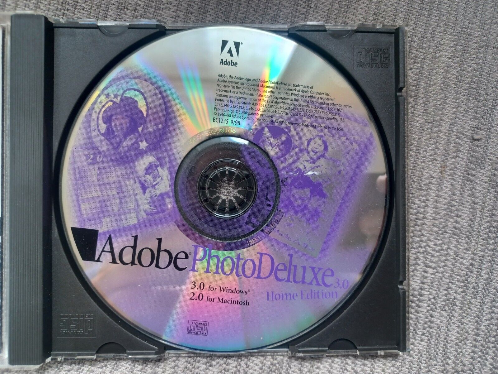 Adobe photoshop 3.0 deluxe Home Edition (PC Mac 2.0 CD-Rom) Disc Only