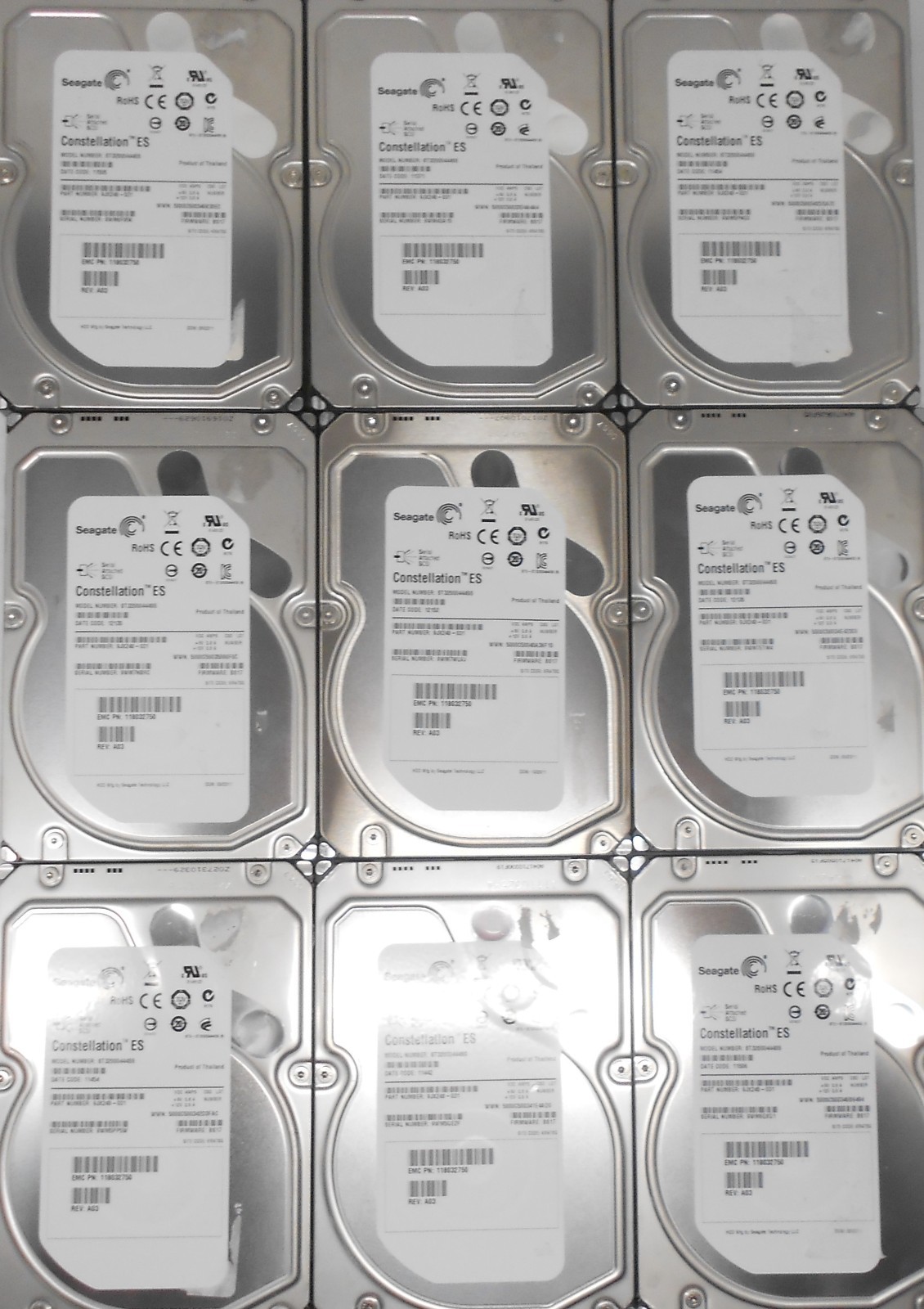 Lot of 6 HGST / Seagate / WD 3TB 7.2K SAS 3.5" Storage Server 6gbps Hard Drive