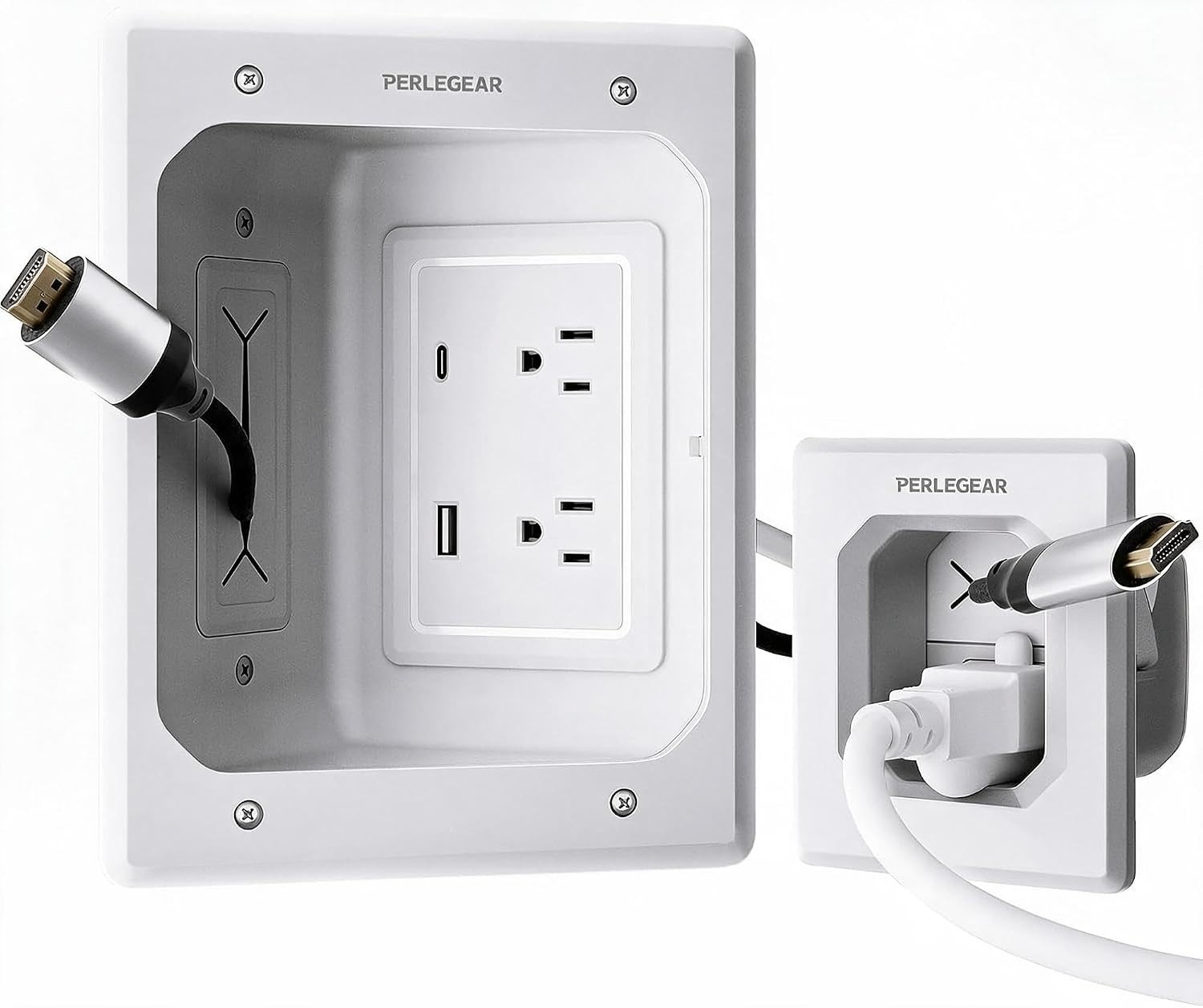 Cable Hider with Recessed Power - Quick Installation & Durable Safety Features