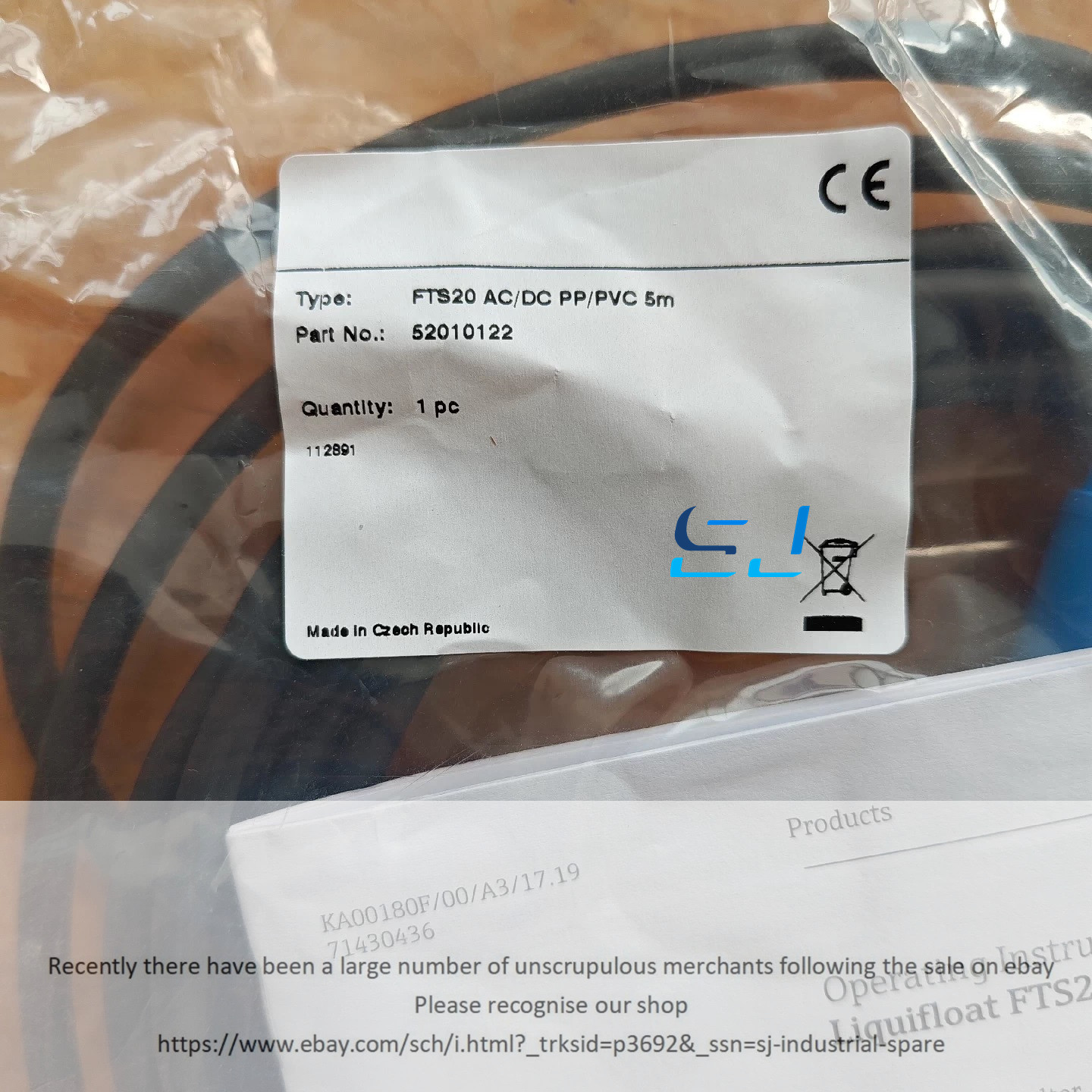 1PC new E+H Endress+Hauser FTS20 AC/DC PP/PVC 5m Floating Level Transmitter