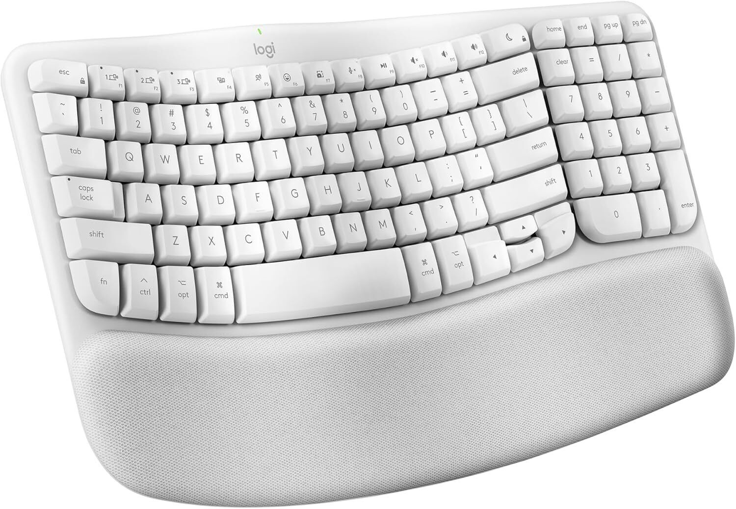 Logitech Wave Keys for Mac, Wireless Ergonomic Keyboard, for Mac, Apple, iPad