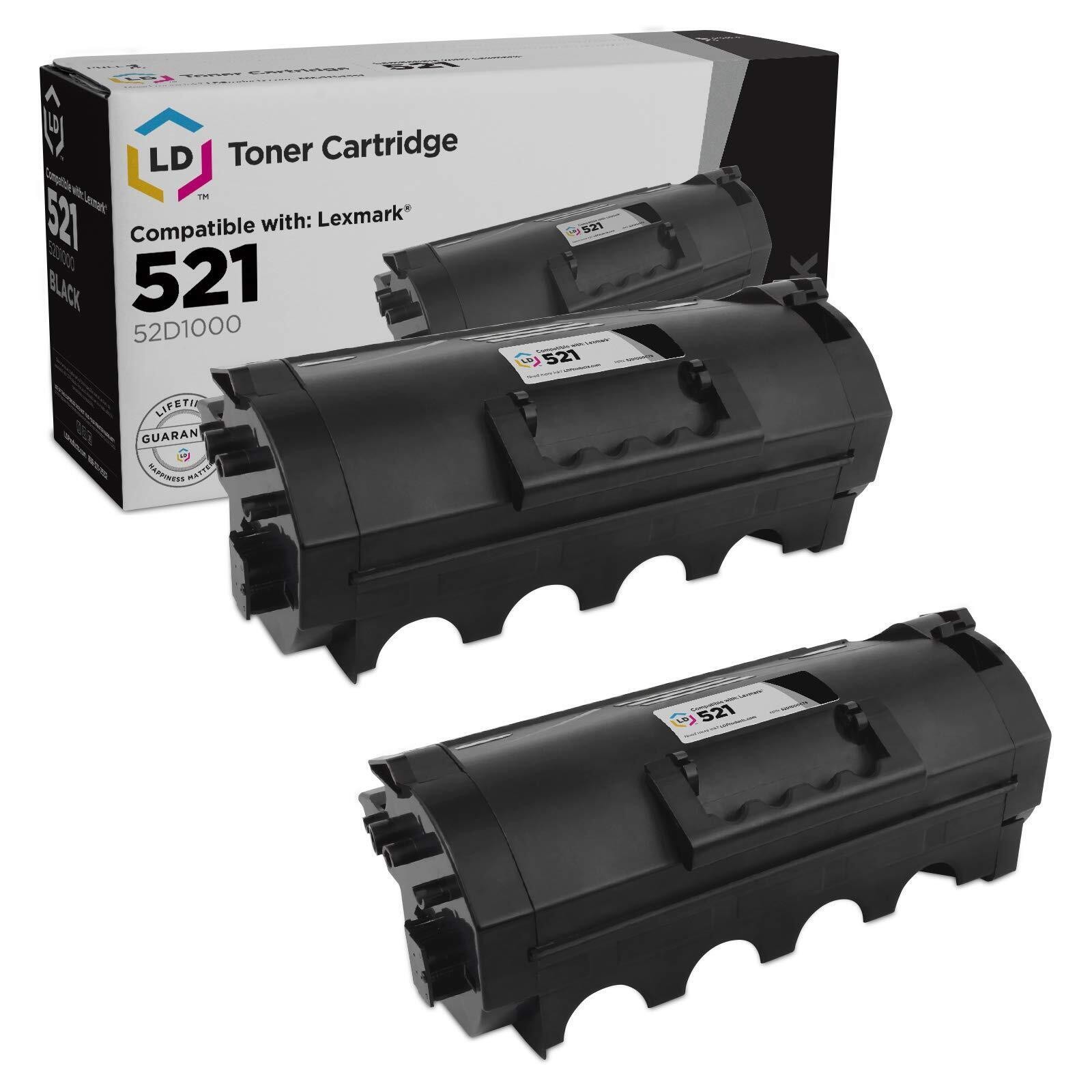 LD Compatible Lexmark 52D1000 2pk Black Toner MS810 MS811 MS812 Series
