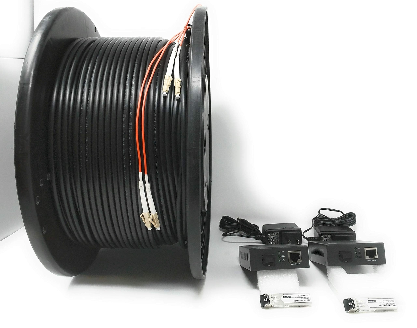 Cat 6 Cat5e Extension Kit Over 300FT 30M Outdoor Rated Fiber Cable Included